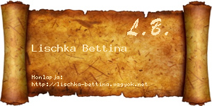 Lischka Bettina névjegykártya